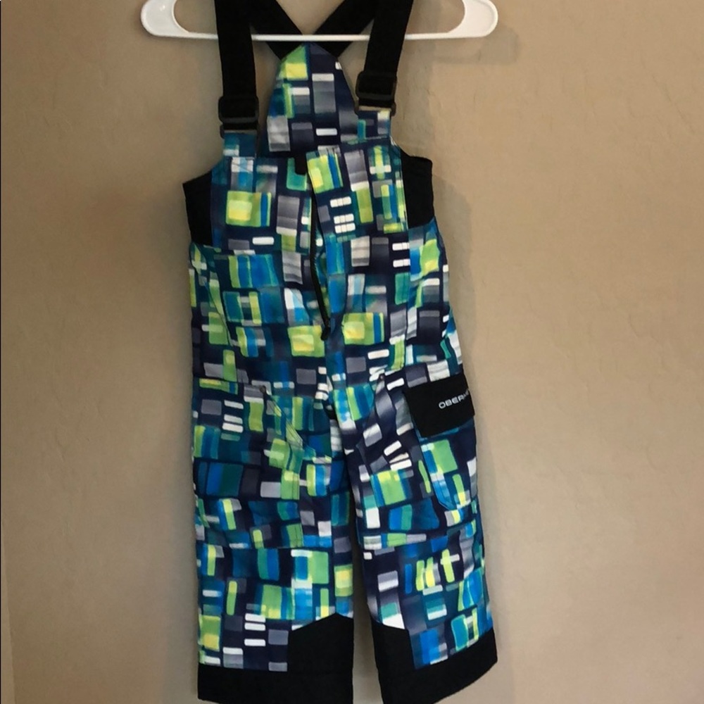 Obermeyer kids snow bibs, size 4
